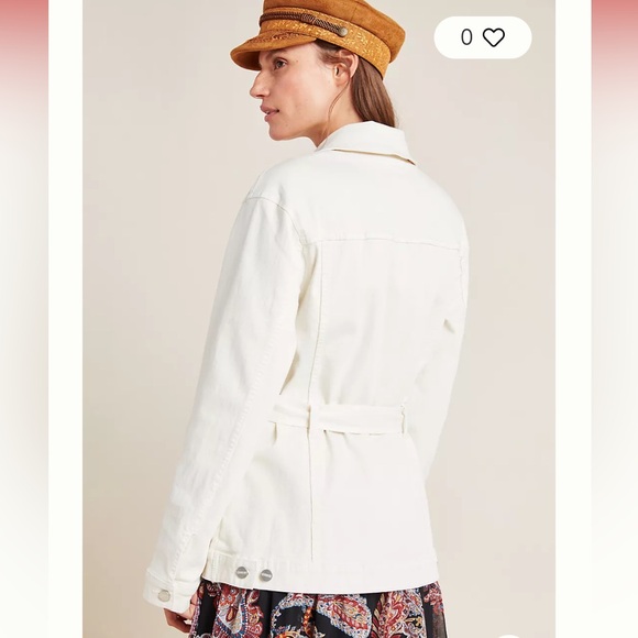 NWOT - Sanctuary for Anthropologie Jessa Belted Denim Trucker Jacket - Picture 4 of 8